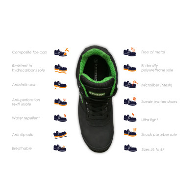 Dunlop FIRST ONE ADV EVO Высокая рабочая и защитная обувь черно-серый