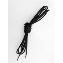 Thick round laces, hydrophobic finish, black color