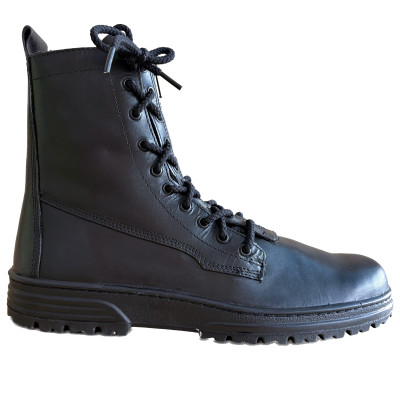 ZZM-7190 Botas de servicio más altas por encima del tobillo con cierre de cordones y cremallera