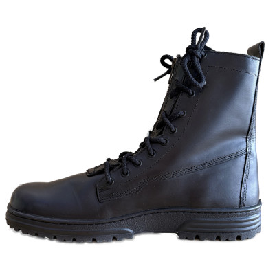 ZZM-7190 Botas de servicio más altas por encima del tobillo con cierre de cordones y cremallera
