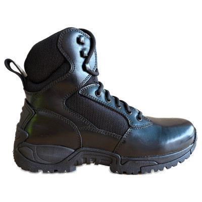 ZZM-13014 Bottes militaires et de service noires avec fermeture éclair